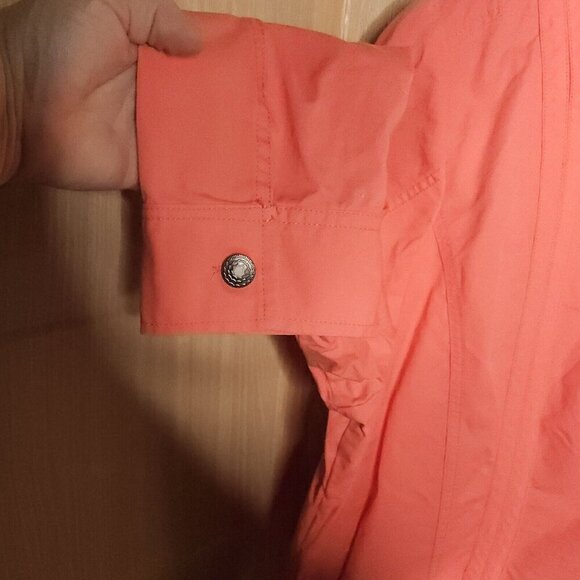 CJ Banks Womens Plus Salmon Pink Full Zip Jacket 2X - Picture 4 of 7